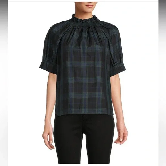 ANTONIO MELANI Tops Nwt Antonio Melani Frieda Plaid Print